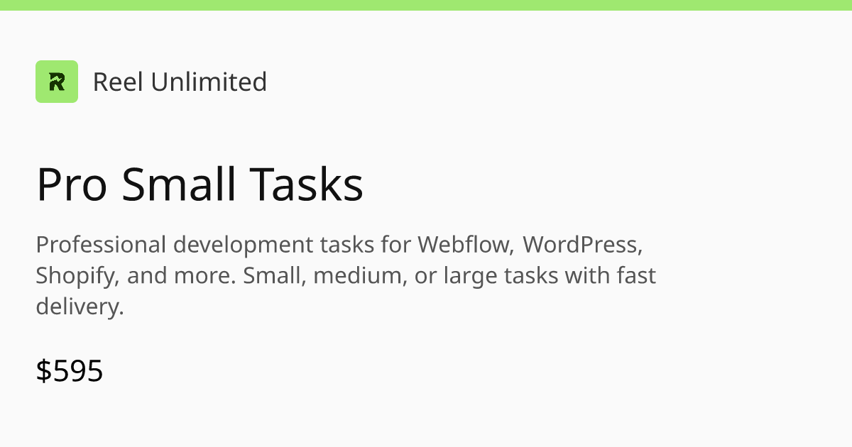 Pro Small Tasks preview