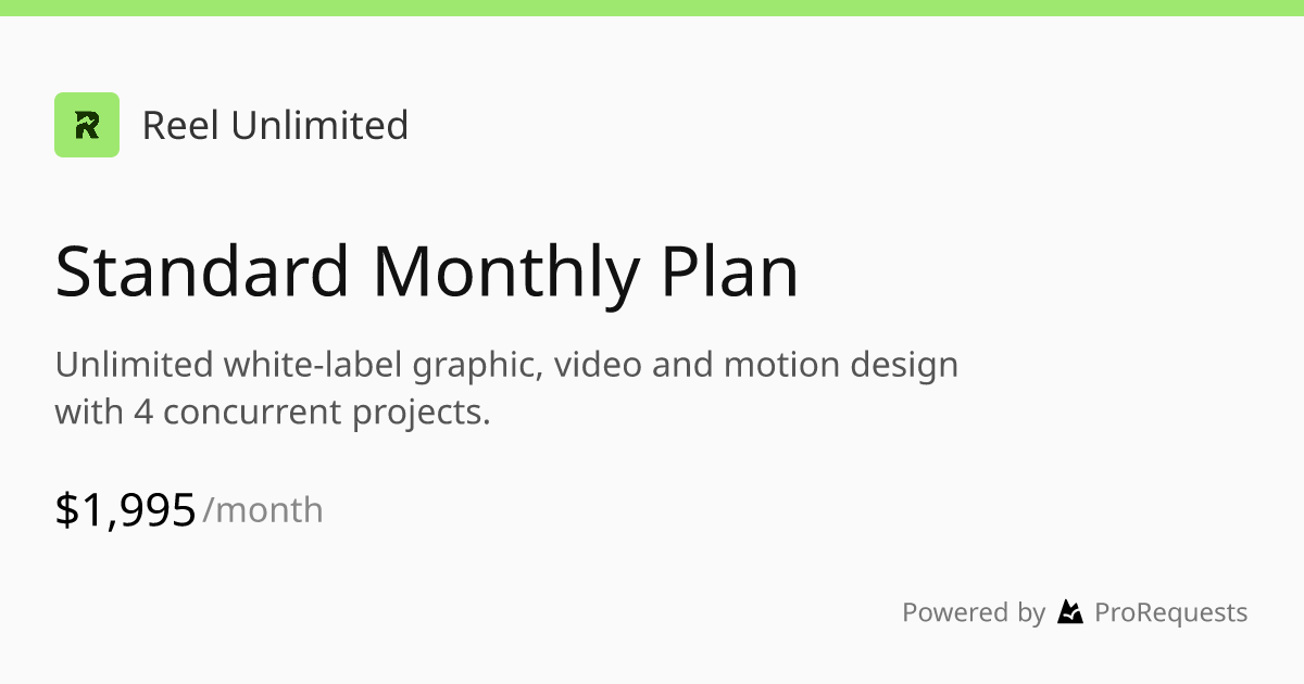 Standard Monthly Plan preview